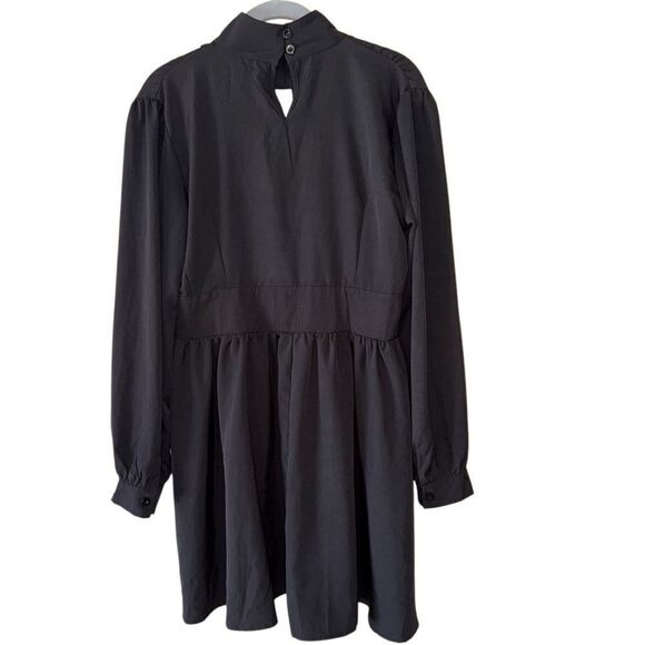 Women's Long Sleeve High Neck Open Bust Dress Size XL - Picture 5 of 8
